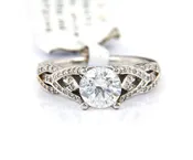 0.38 CTW Ritani Diamond Loose Braid Semi Mount Ring In 18K (Please Read)
