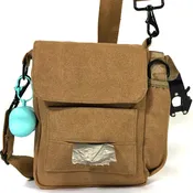 Tactical Dog Walking Bag with Water bottle holder, Cross-Body Shoulder Training Bag with Treat Pouch, Waterproof Lining, Poop bag dispenser (Premade)