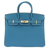 Hermès 25cm Birkin Bleu Jean Togo Leather Gold Hardware