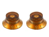 Allparts Amber Bell Knobs, Set of 2
