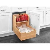 14-1/2" Wide Base Cabinet Pullout Food Storage Container Organizer