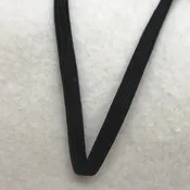 1/4" Black Polybraid Elastic