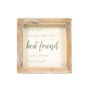 Adams & Co. - 11960 - 5x5 wood frame sign (BEST FRIEND)  home decor gift