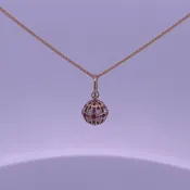 Ruby and Diamond 14K Yellow Gold Sphere Pendant