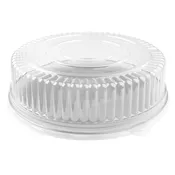 12" Clear Round Plastic Tray Lids