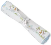 Blue Noah's Ark Burp Cloth