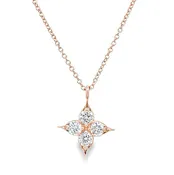 14K ROSE GOLD DIAMOND NECKLACE  #160-00321