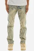Paneled Jacquard Jeans - Slim Fit