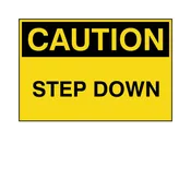 Caution - Step Down Label