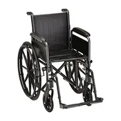 16" Steel Wheelchair Detachable Arms & Footrests