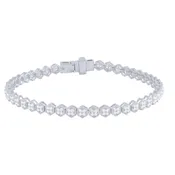 14K Gold Hexagon Pavé Natural Diamond Tennis Bracelet – 1.20 CT