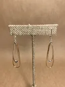 14K Gold Filled and Silver Teardrop Lever Back Earrings