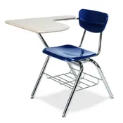 3700BRM Virco Hard Plastic Combo Desk with BookRack