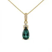 14k Green Tourmaline Pendant