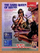 1992 Advanced Dungeons & Dragons Dark Queen Of Krynn IBM Original Ad v1
