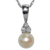 10K Birthstone Pendant – Pearl – June