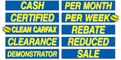 15″ Windshield Slogans 7 Additional Colors! EZL-SLOGANS