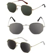 3 Pair of Hexagon Full Reading Lens Unisex Sunglasses – UV400 Outdoor Sun Readers