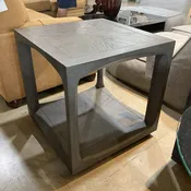Artistica Appellation Wire Brushed Square END/SIDE TABLE Medium Gray 25w25d25h