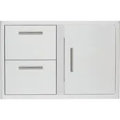Blaze 32-Inch Access Door & Double Drawer Combo - BLZ-DDC-R-LTSC