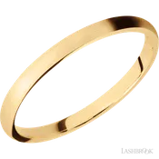 2 mm wide Domed 14K Yellow Gold band.