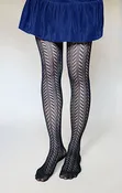 Chevron Pattern Crochet Tights