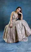 A-Line Gown with Hand Embroidery