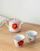 Arita ware Camellia Teapot Cups set(Wooden box)