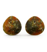 1 & 1/4" (32mm) Timor Agate Teardrop Double Flare Plugs Version 3