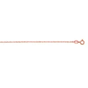 10K Rose Gold .85mm Machine Rope 18 Chain Carded with Spring Ring
