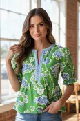 Mika Floral Print Women Blouse Summer Top
