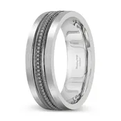 14K Gray Gold Wedding Band - PN00003