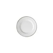 10″ WHITE WITH SILVER RIM CHINA DINNER PLATE