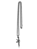 Antique Silver Machine Gun Necklace
