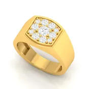 Cushion Cluster Set Diamond Ring