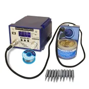 75W Soldering Station & Solder Tip Cleaner With 10 Pack of Solder Tips & 1 small roll of Solder, full kit