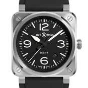Bell &amp; Ross BR-03 Black Steel (BR03A-BL-ST/SRB)