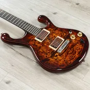 Fibenare Erotic Dalmat Guitar, Ebony Fretboard, 5A Poplar Burl Top, Anniversary Cherry Burst