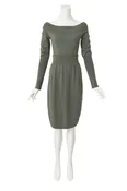 1990 F/W Off-Shoulder Knit Bodycon Dress
