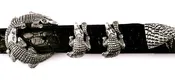 #1189 Double Alligator Buckle Set 1"