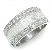 2.00ctw Baguette Diamond Band with Accents in Platinum by JB Star