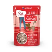 Cats in the Kitchen Mack, Jack & Sam Salmon, Mackerel & Skipjack Tuna in Gravy, 3-oz