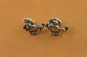 Detailed 3D Frog Cufflinks