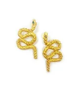 Araucaria Twirls and Raw Emerald Earrings