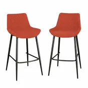 Ace Pair of Burnt Orange Bar Stools - Bar Stool - Pair Burnt Orange