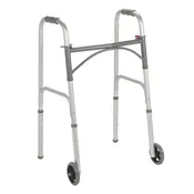 2-Button Folding Junior Walker with 5″ Wheels