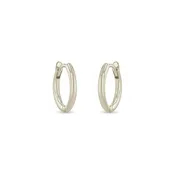 10.5mm Hinged Huggie Hoops in White Gold