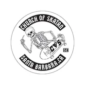 Church Skeleton White 4" Sticker