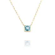 14 Karat Yellow Gold Prism Necklace