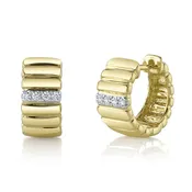 0.09CT 14K Y/G DIAMOND RIBBED